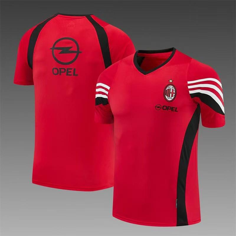 Vintage Football Training Jersey AC Milan Man U Brazil Long Short Sleeve Soccer T-Shirt