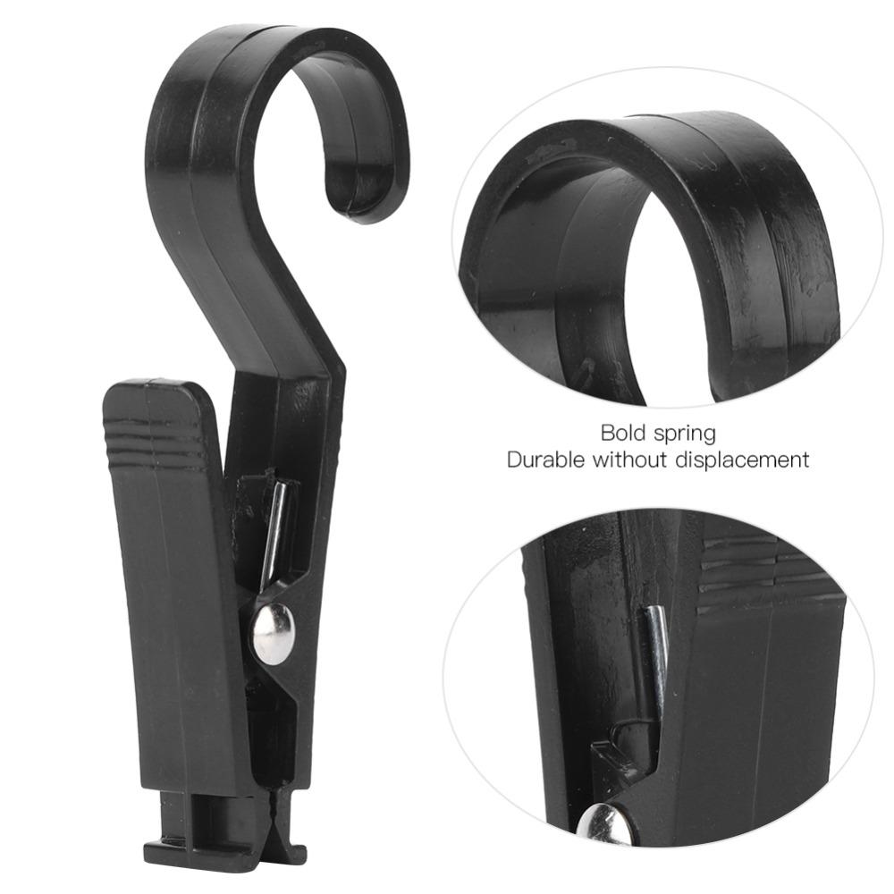10 Pcs Plastic Multipurpose Hanging Clips Lightweight Storm Proof Lockable Tent Tarp Hook Clips Black Camping Hooks Camping Tent
