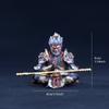 Vibrant Monkey King Figurine - 1 Set Hand-Painted Plastic Car Dashboard Ornament with Golden Hooped Staff