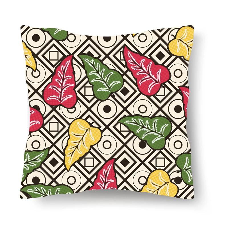 Nordic Floral Print Pillowcase 45x45CM Sofa Office Seat Car Cushion Cover Creative Ornament Bedroom Room Home Decoration