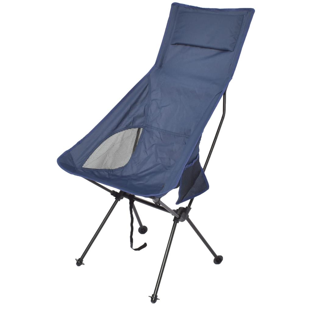 Peace Park Ultra Light Folding High Chair Camping Chair Outdoor Chair Aluminum Chair High Back with Headrest Ultra Light Folding Storage Bag Included
