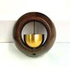 1Pcs Round Bell Black Walnut Wood Hanging Doorbell Wind Chimes Decor Wooden Magnetic Door Bell Entrance Opening Chime