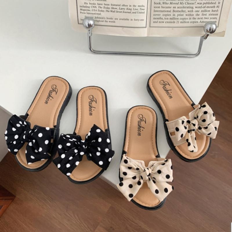 Slippers Girls Summer New Girls Sandal Casual Bow Anti Slip External Wearing Girl Sandls Soft Sole Girls Shoes Pantufa Infantil