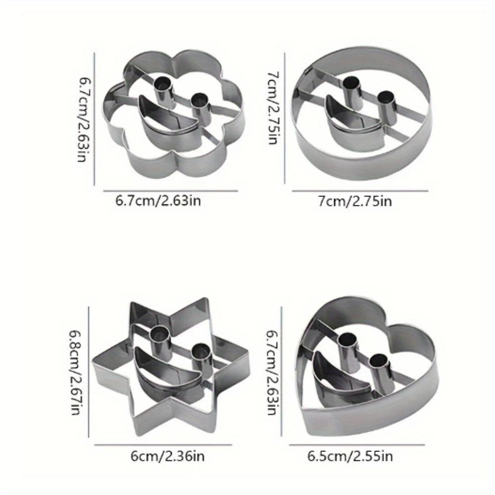 1PC Smile Face Christmas kitchen Baking Tools Stainless Steel Cookie Mold 3D cake Mold Creative Biscuits Cutting