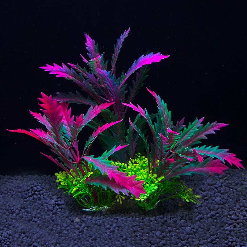 Plantas Artificiais Subaquáticas de Plástico Aquário Tanque de Peixes Aquático Arbusto Falso Grama Aquática Verde Decoração de Simulação de Visualização