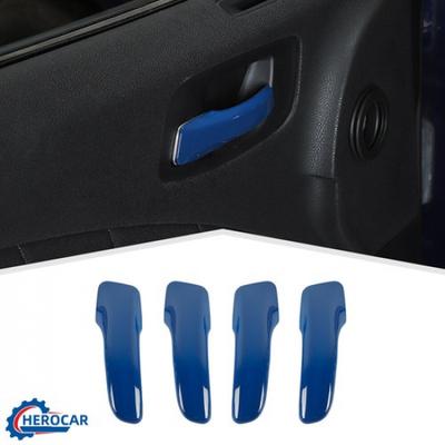 4Pc Blue Inner Door Handle Panel Decor Cover Trim Access For 2011+ Dodge Charger
