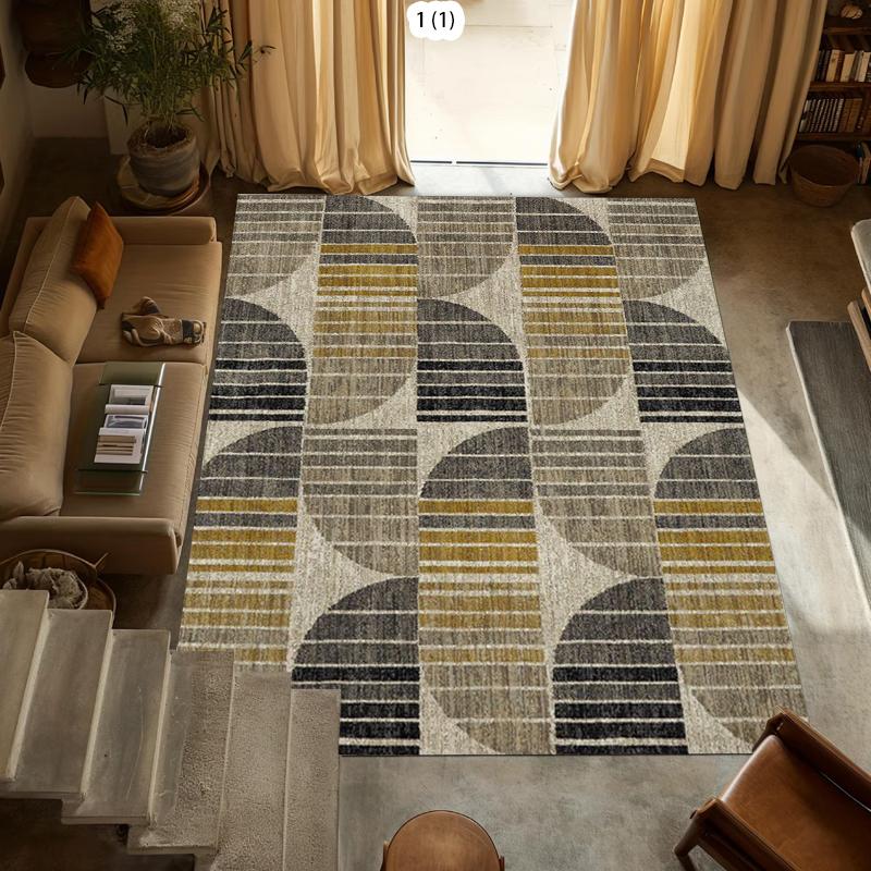 Geometric Wave Area Rug for Playroom Bedroom Living Room Non Slip Washable Floor Mat Home Decorative Soft Carpet for Indoor Use 40X60CM