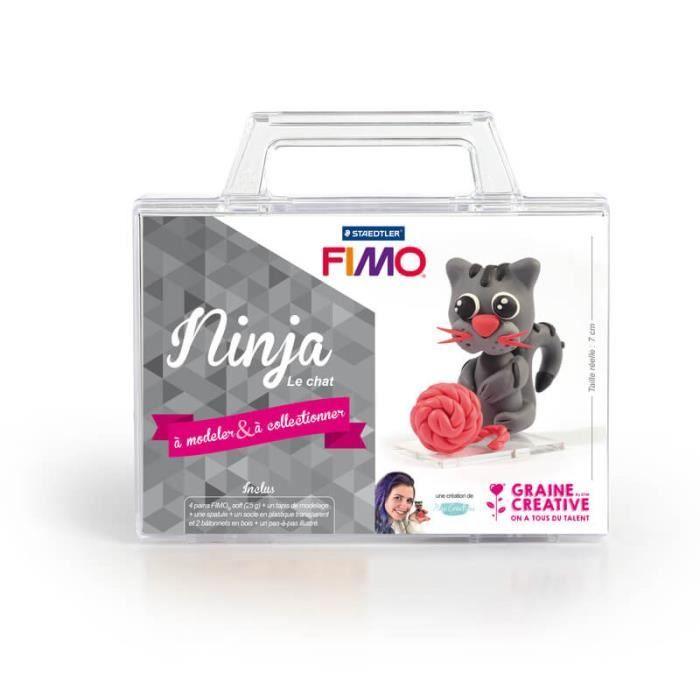 Kit figurine - Fimo - Chat - Multicolore - 8 ans et plus - Mixte