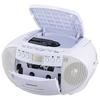 OHM Electric AudioComm CD Radio Cassette Recorder, White, RCD-570Z-W, 03-0772
