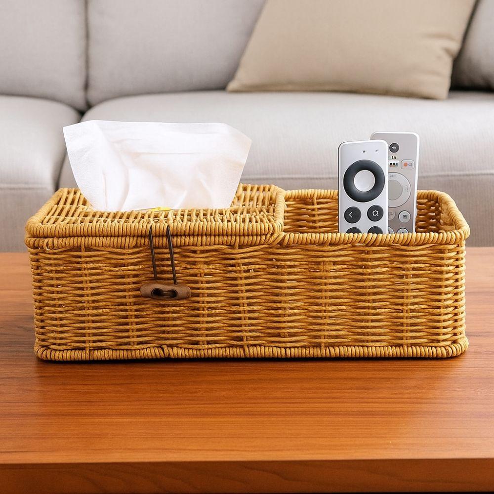 Multifunctional Imitation Vine Tissue Box Breathable Remote Control Storage Box Restaurant