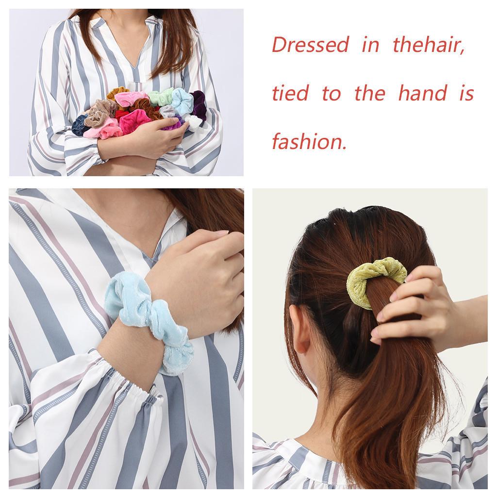 21 Pcs Velvet Elastic Hair Bands for Women or Girls Hair Accessories