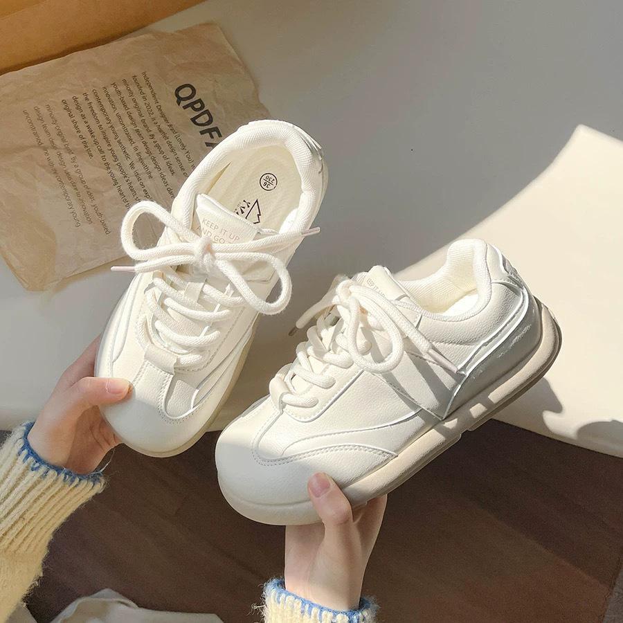 Dexun Shoes Women's 2025 New Summer High-value Versatile Chic Platform White Shoes Fashion Versatile Casual Women's Shoes