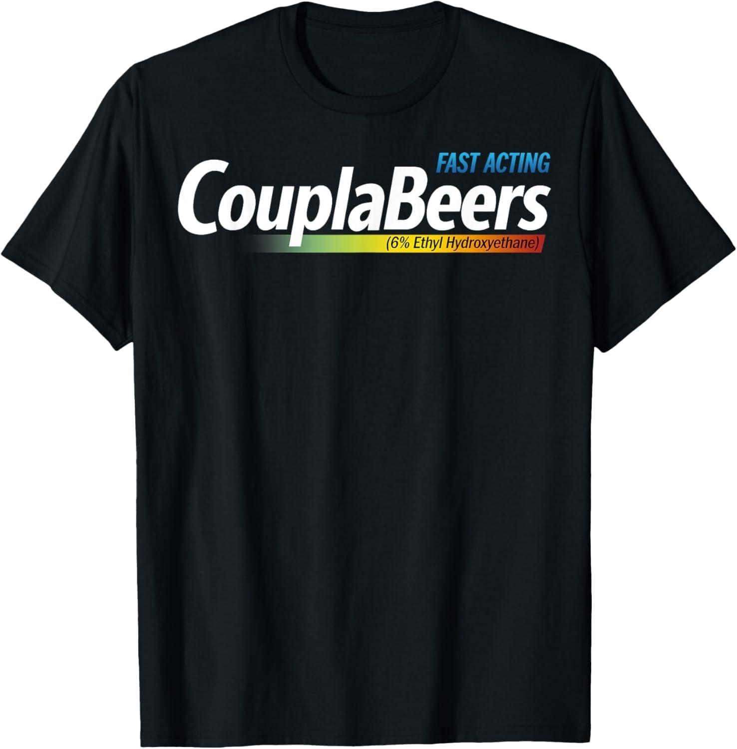 XuBXHOD CouplaBeers Couple of Beers Funny Meme Fast Acting T-Shirt XXXXXL