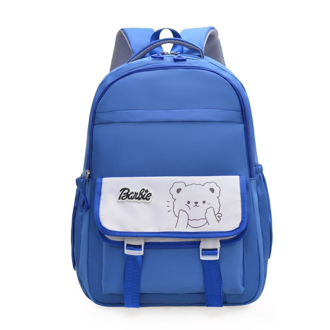 

Новый школьный рюкзак простой и милый, а рюкзак большой вместимости - три, четыре, пять легких, чтобы снизить нагрузку. синий