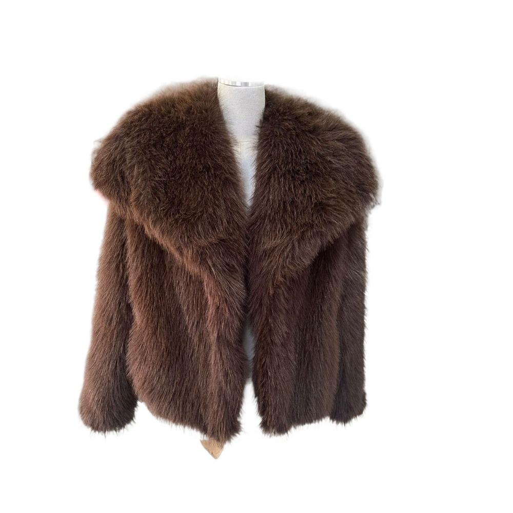 VAYLA Woman Autumn Winter Faux Fur Coat Plush Fluffy Women's Jacket New in Outerwears White Red Gray Black Wool Blends Coats