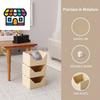 1 Set 1:12 Dollhouse Organizer Bin Kit – 3-Layer Stackable Storage Boxes for Dollhouse & Diorama DIY Accessories