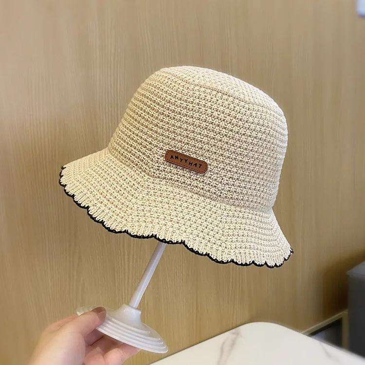 Freedom Outdoors Women's Black French Retro Pearl Flower Fisherman Hat For Elegant Summer Fashion Outdoor Sun Visor Basin Cap 54-56Cm