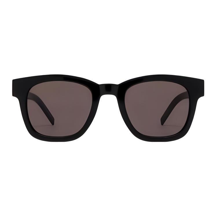 Saint Laurent Logo Irregular Shape Sunglasses Unisex Sunglasses Black SLM124001