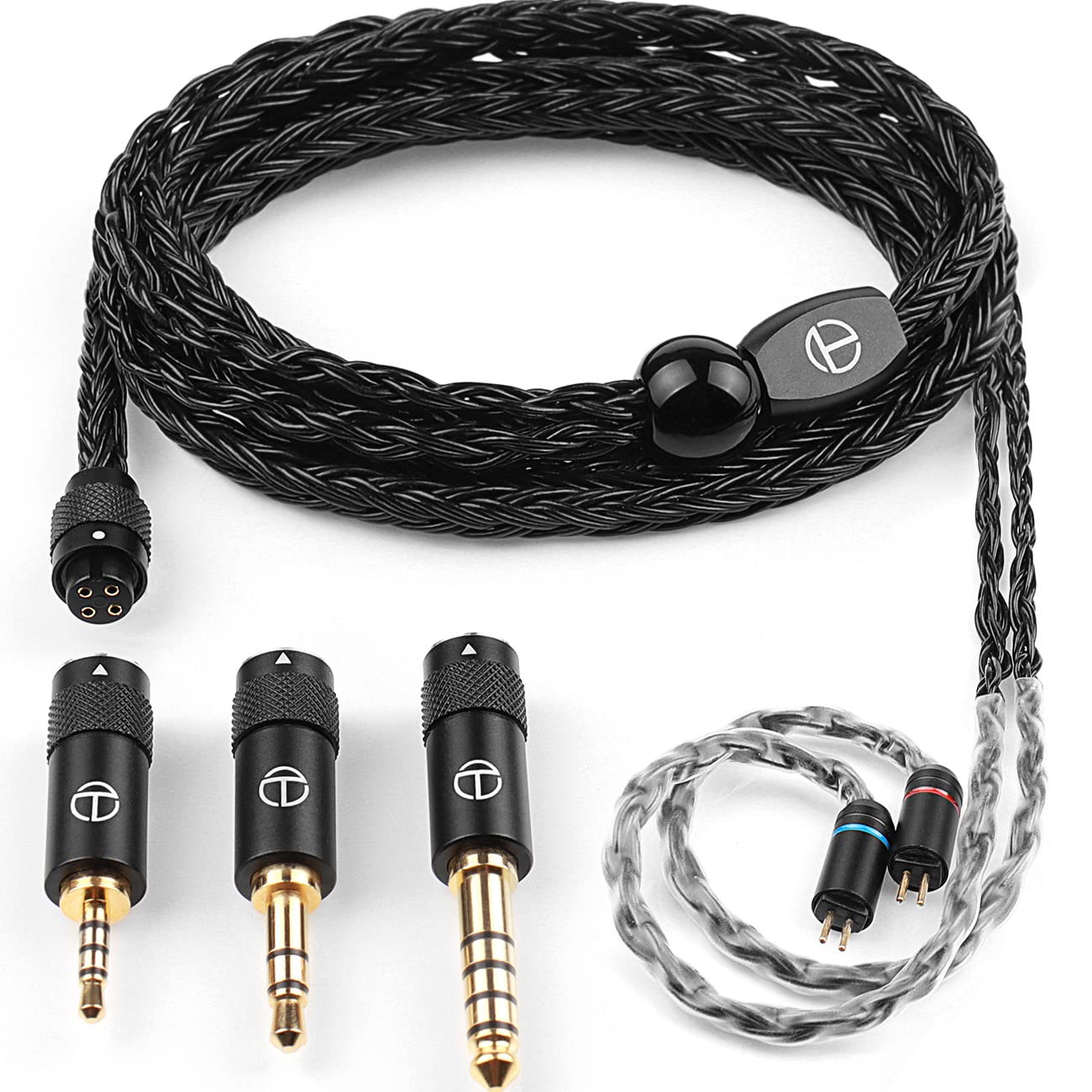 

TRN T2 Pro Replacement Interchangeable Earphone OFC Balanced Earphone Upgrade Cable Pro 2-Pin Cable, 2.5mm, 3.5mm, 4.4mm, Plug, Cable, 16-Core чёрный