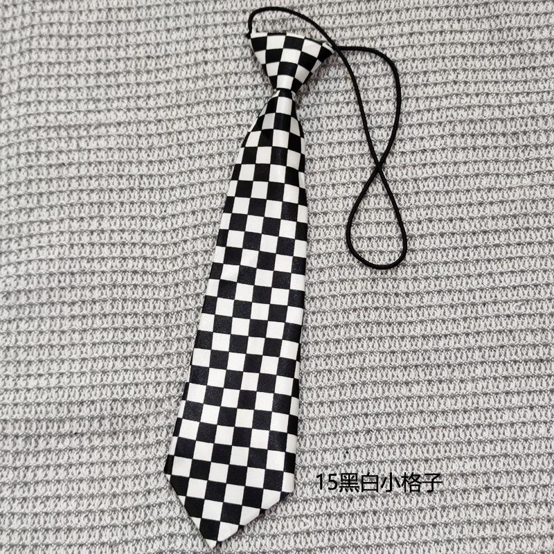 Children Adult Glossy Satin Printed Striped Polka Dot No Knot Tie Pullover Festival Photography Props Tide