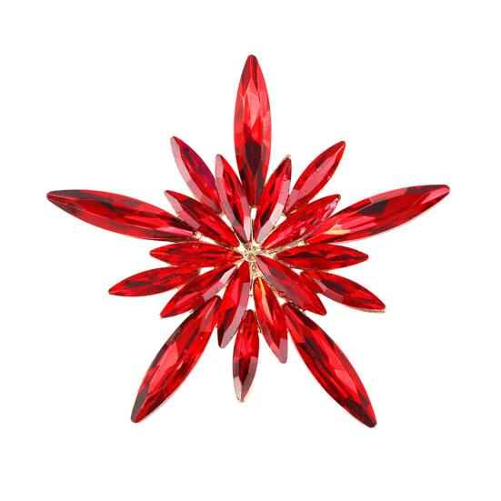 Shining Rhinestones Brooch Pin Fine Workmanship Colorful Irregular Star Shape Pin Costume Accessories