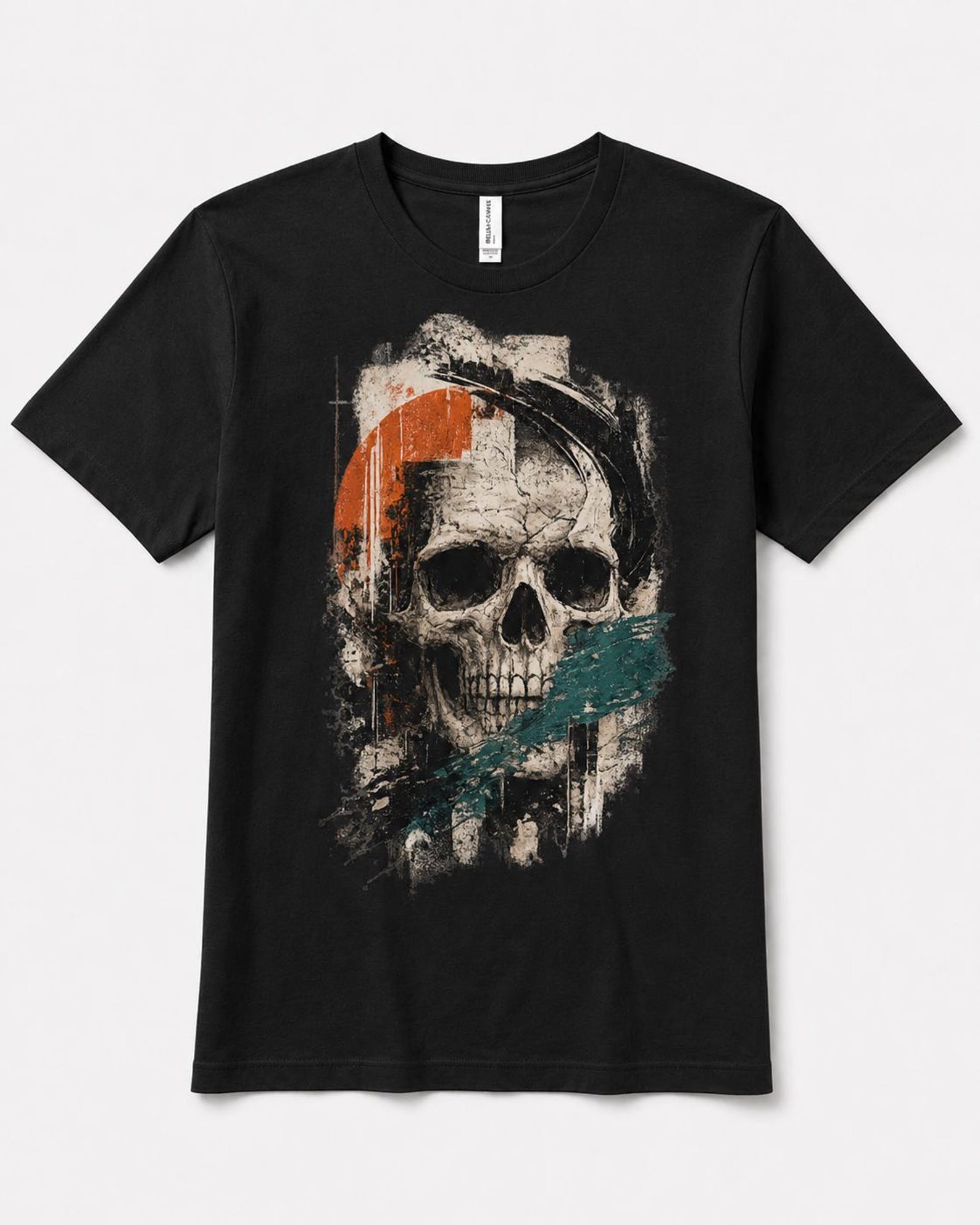 All Seeing Eye Skull T-Shirt, Dark Surreal Streetwear Graphic Tee, Gothic Skull Art Shirt S
