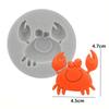 WTEMPO 6pcs Creative Ocean Starfish Coral Octopus Crab Conch Shaped Molds DIY Epoxy Resin Molds Set Silicone Molds for Clay Candle Crafts Making