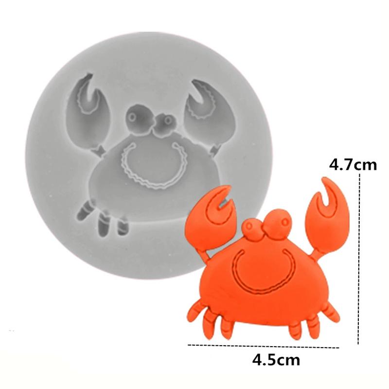 WTEMPO 6pcs Creative Ocean Starfish Coral Octopus Crab Conch Shaped Molds DIY Epoxy Resin Molds Set Silicone Molds for Clay Candle Crafts Making
