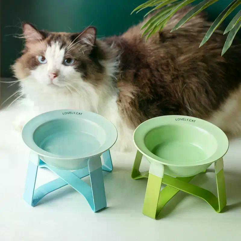 Haustiernapf mit Eisenständer Kleiner Hundenapf Futterspender Zervikale Wirbelsäule Schutz Erhöhtes Design für Katzen Hunde Zubehör