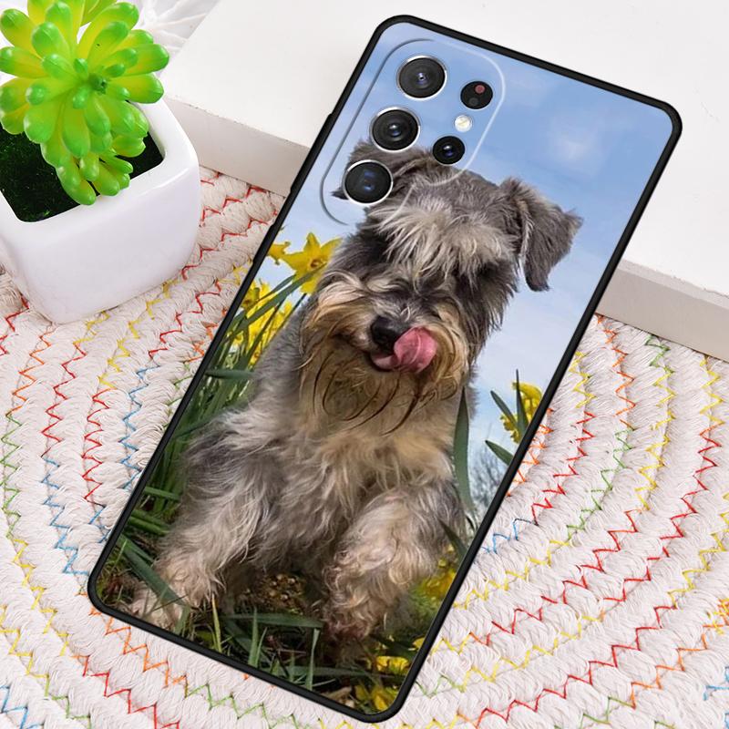 Lovely Dogs Schnauzer Silicone Phone Case For Samsung Galaxy note 10 pro S26 S25 S24 S23 S22 S21 Plus S25Ultra Capa Cover