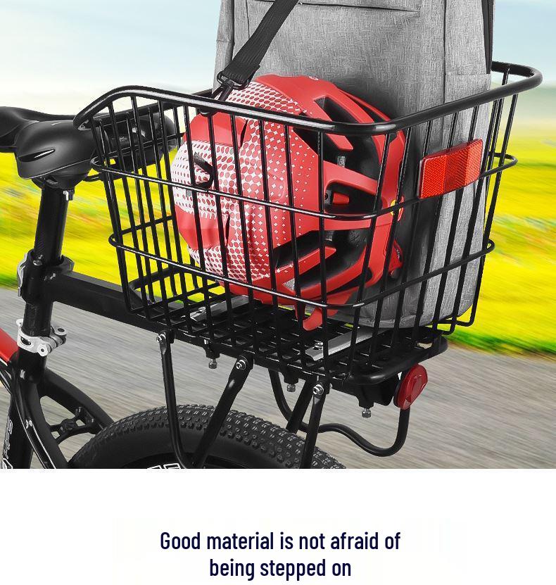 Folding Rear Bike Cargo Basket: Large Capacity Mountain Bike Luggage Rack