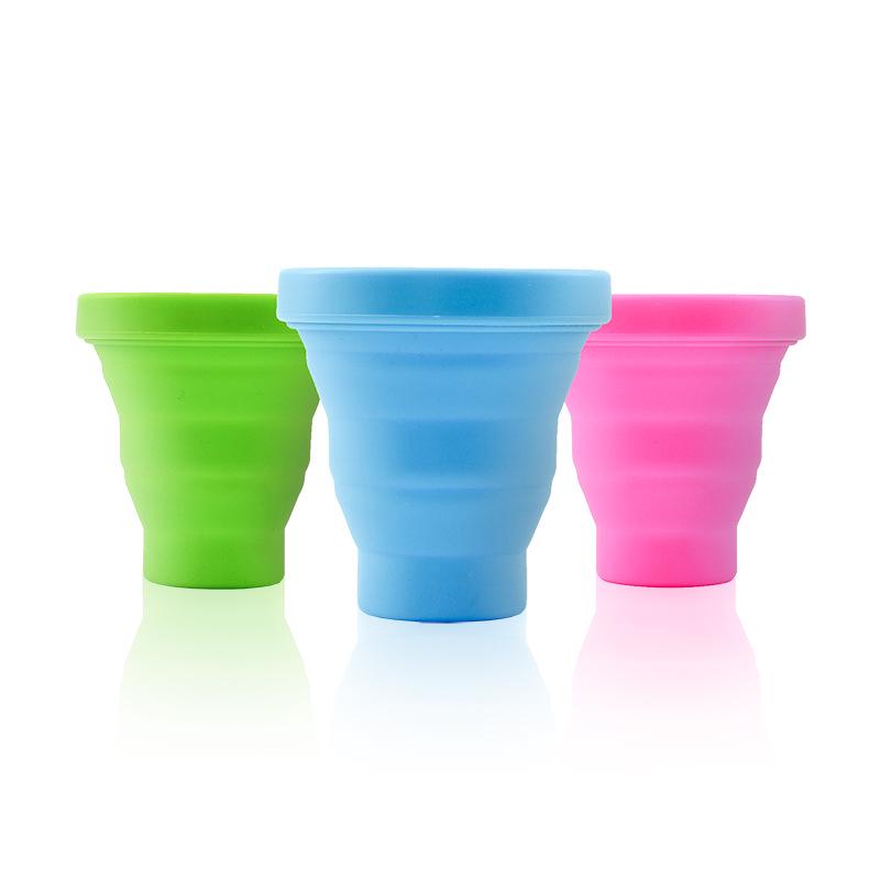 

Portable Silicone Collapsible Travel Cup - Telescopic, Foldable, Compact Mouthwash Cup 200ml жёлтый