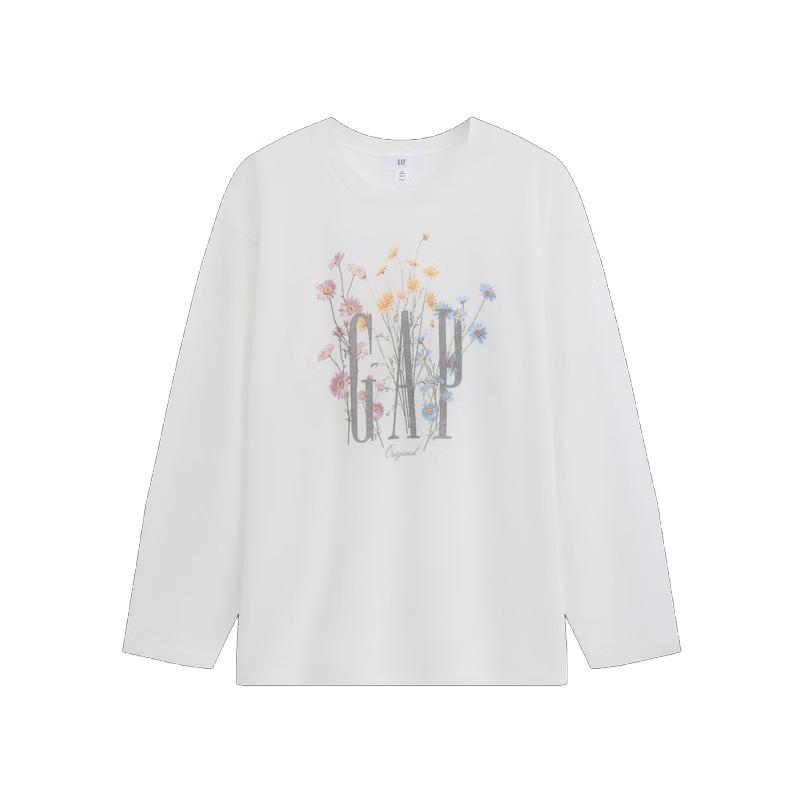 GAP Women s Logo Print Loose Long Sleeve Knitted Top L