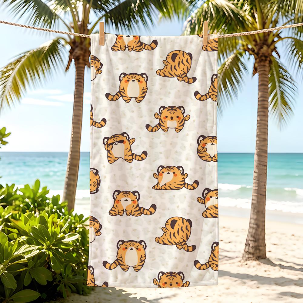 Tier T-Tiger Handtuch Fünf-Sterne-Hotelqualität Umweltfreundlich Ultraweich Dicke Handtücher & Strandtücher Fitnessstudio Dusche