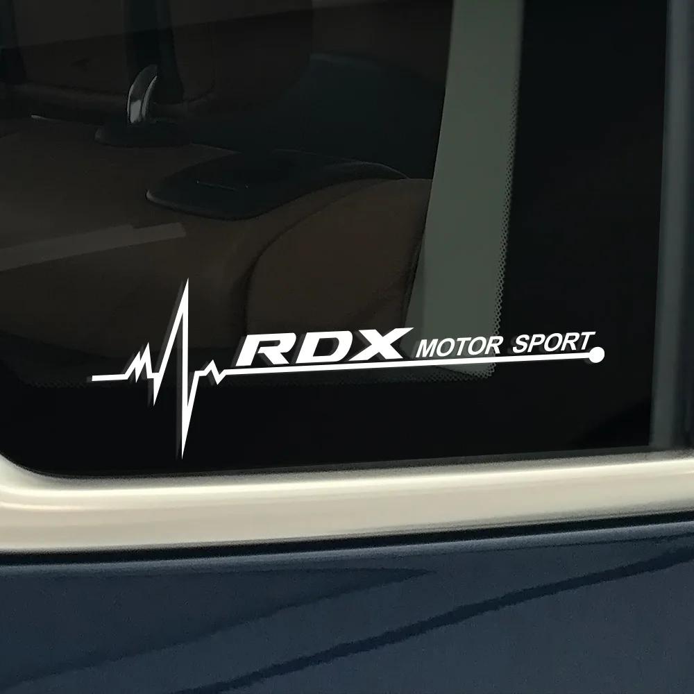 2PCS Car Side Window Sticker Decoration Auto Reflective Vinyl Trim Decal Accessories Sport Styling For Acura MDX RDX TLX ILX