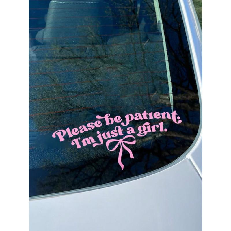 

Пожалуйста, будьте терпеливы, я просто девочка - Смешная наклейка на автомобиль, Наклейка-бант на окно автомобиля, Девичья наклейка, Наклейка на автомобиль, Милые наклейки на автомобиль для женщин one-size розовый