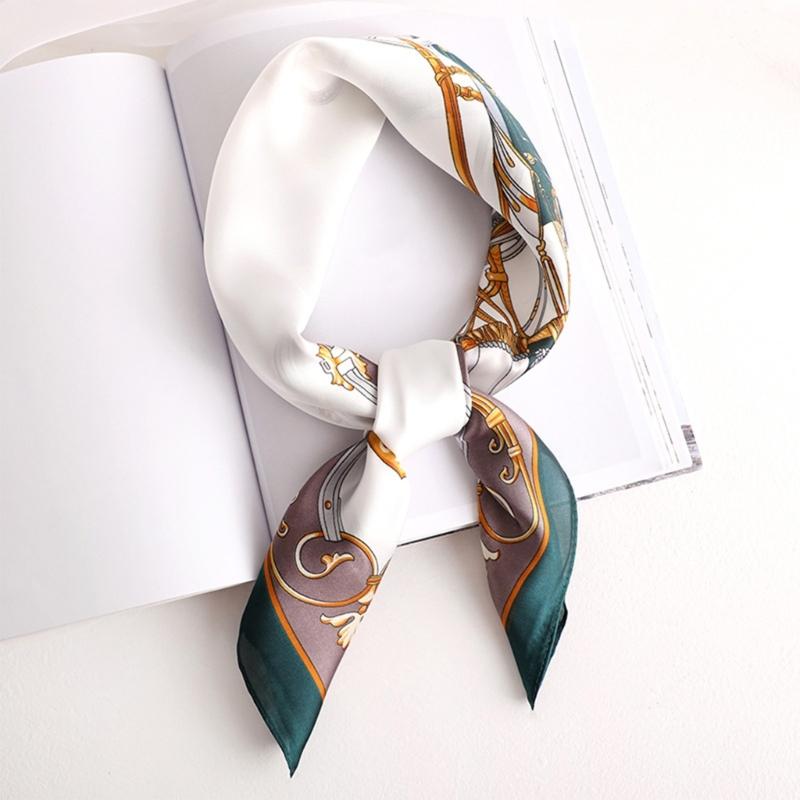Fashionable Small Square Scarf with Unique Print for Office or Casual Wear Comfortable and Easy Care Bandana Scarves