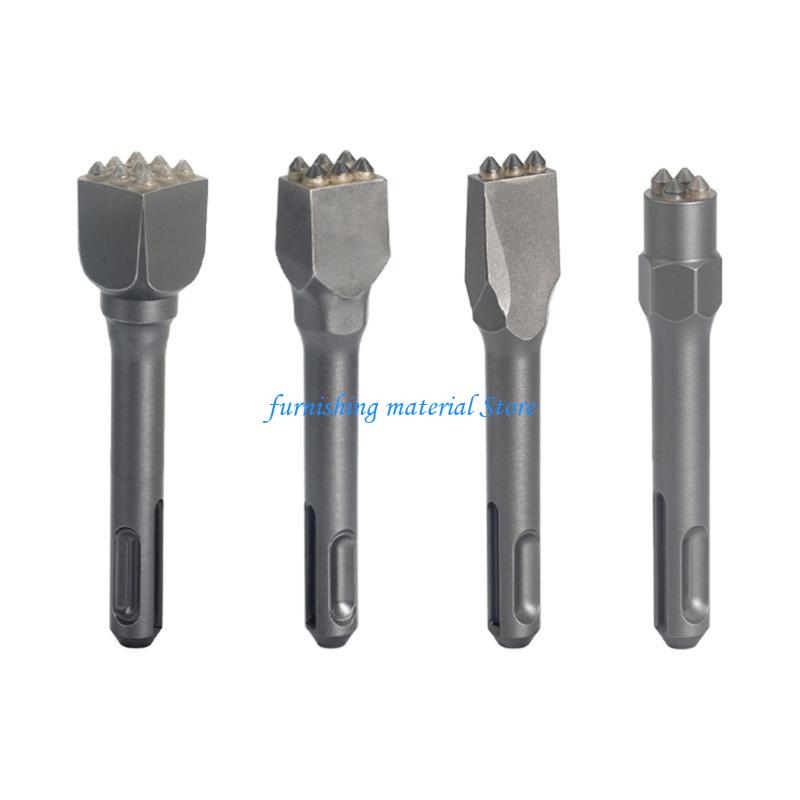 Y5GD Chiseling Hammers Bit Featuring Multiple Tooth Option 3/4/6/9 Teeth for Concrete Surfaces Treatments