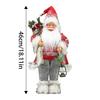 Santa Claus Decor 18 Inch Christmas Decorative Santa Claus Carrying Lantern Seasonal Scene Figurine For Bookshelf Window Sill