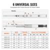 VEVOR 6 Pairs of 355.6mm Drawer Slides Side Mount Rails, Heavy Duty Full Extension Steel Track