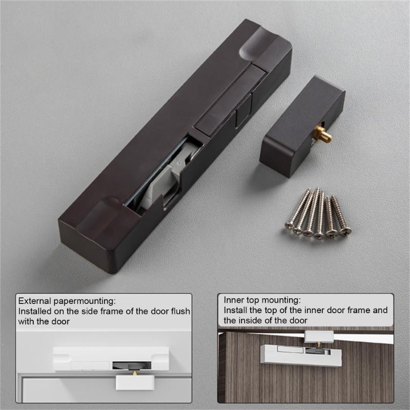 Tragbare, einstellbare Geschwindigkeit, Aluminium-Kunststoff-Pneumatik-Türschließer mit Schnappplatte, Heimzubehör für reibungslose Bedienung