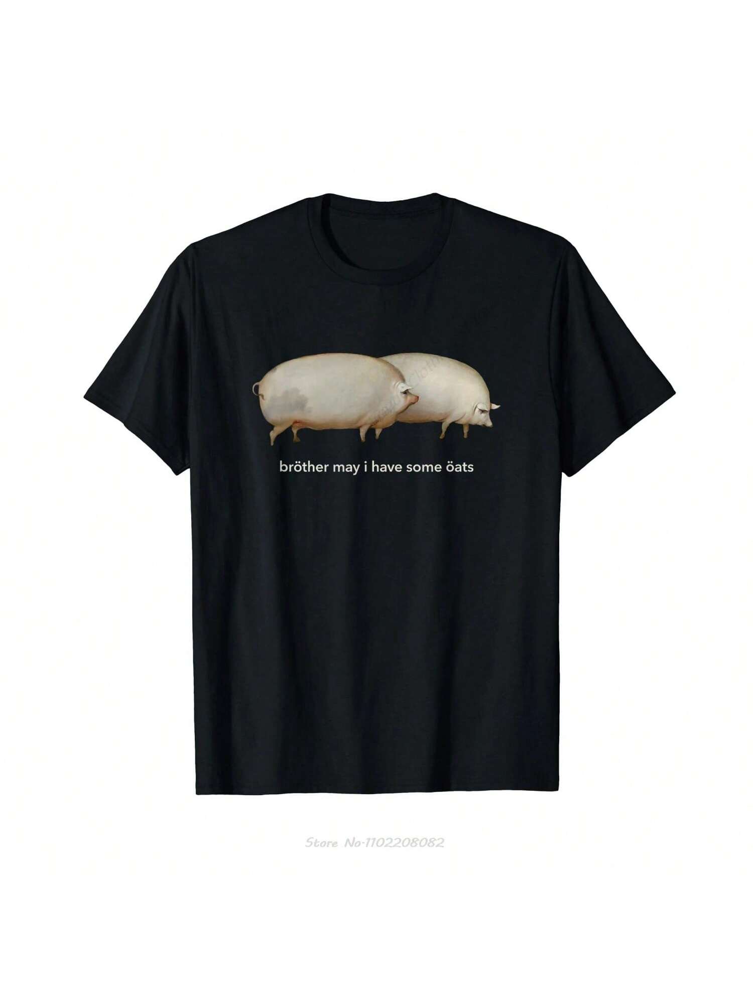 Brother May I Have Some Oats Classic Dank Meme Pair Of Pigs T-Shirt Funny Fashion Tshirt Wounisex T Shirt Tees S разноцветный