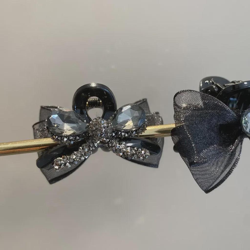 Double-Sided Mesh Bow Claw Clip for Women