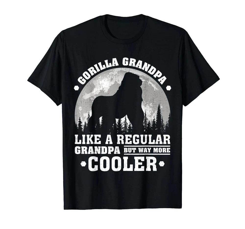 Gorilla Grandpa Funny Moon Gorilla Fathers Day TShirt S