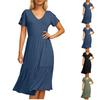 Women's  Short Sleeve Beach Dress Casual Dress