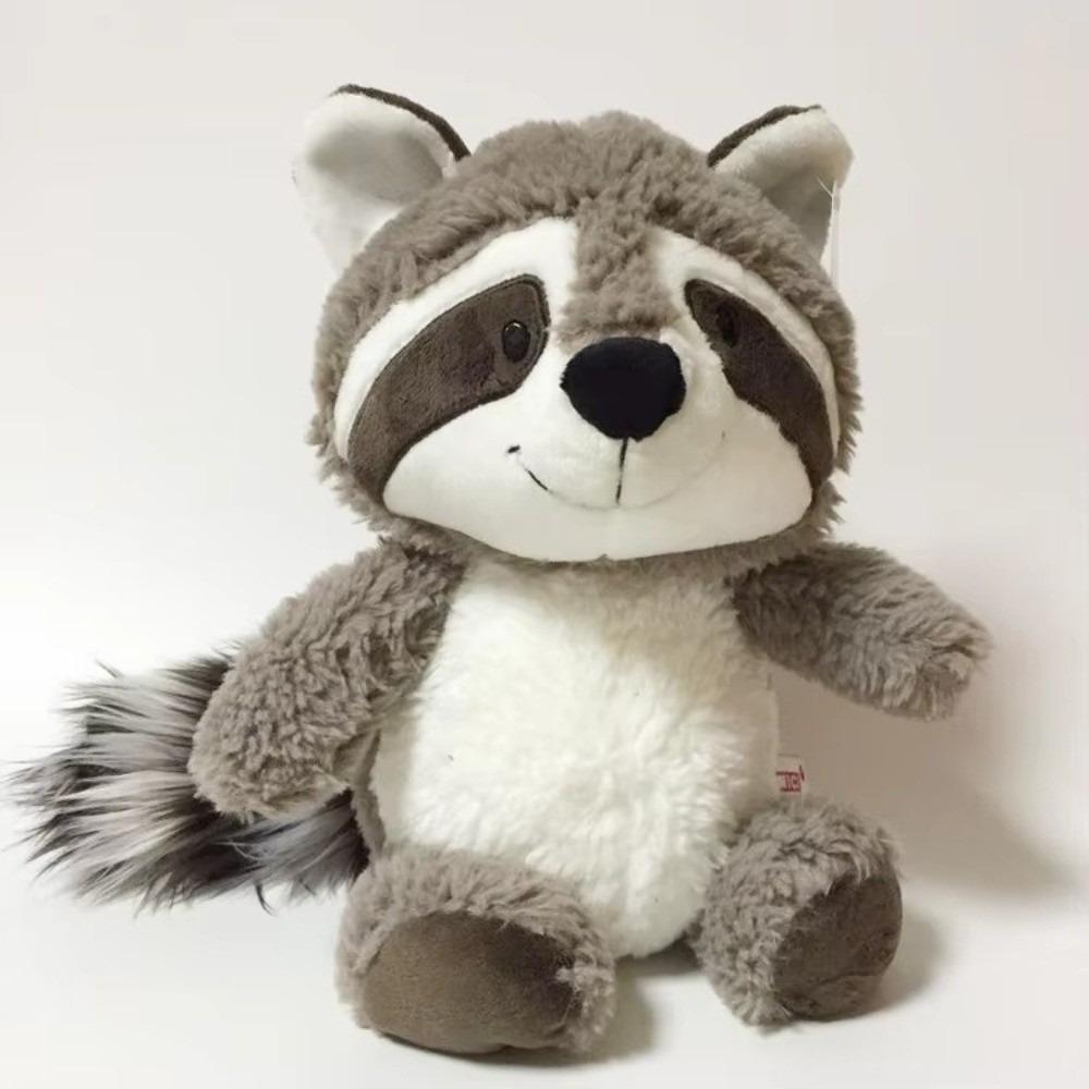 Toy Baby Raccoon Plush Toy Raccoon Stuffed Toys Cartoon Raccoon Plush Pillow Stuffed Animals Doll 25CM серый