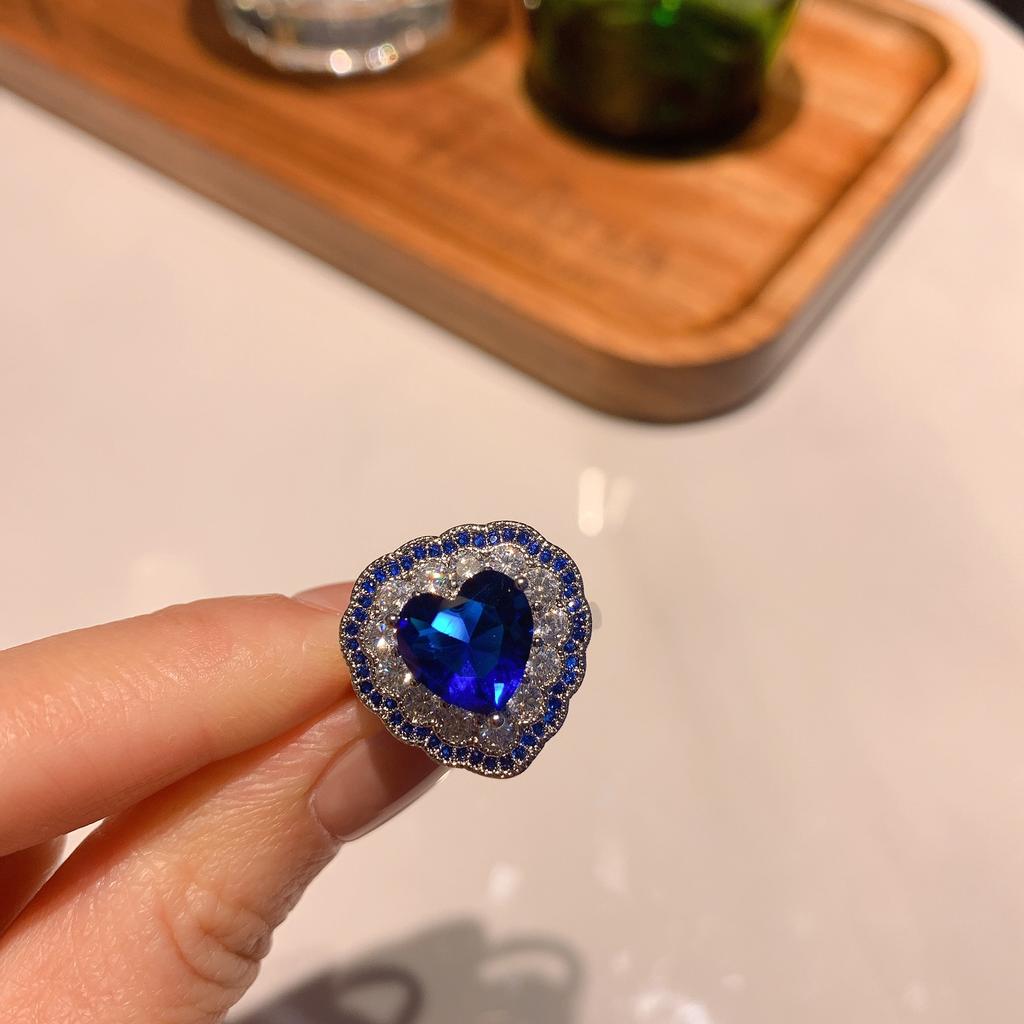 Jewelry Temperament Women'S Jewelry Retro Ring Colorful Treasure, Love Ring 10 * 10