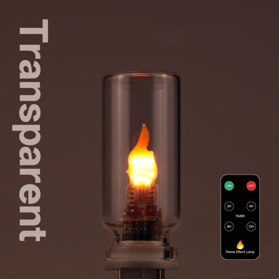 USB Flame Night Light with Touch Control Realistic Flickering LED Candle for Home Car
