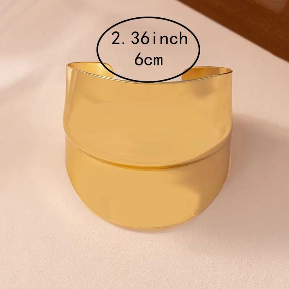 Irregular Pleated Bangle Cold Wind Open Bracelet Minimalist Style Cuff Bangle  Party Wearing