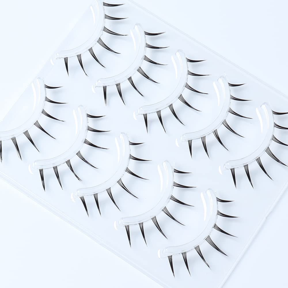 emotao False Natural Short Upper Shorter for Outer Corners and Lower Cosplay 5 Pairs Eyelashes, Style, Lashes, Length, Lashes, Popular, Handmade,